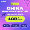 ZIM_Tokped_Price_HK Macau_1GB_Perday_Card ZIMIO SIM Card China, Hongkong & Macau Unlimited