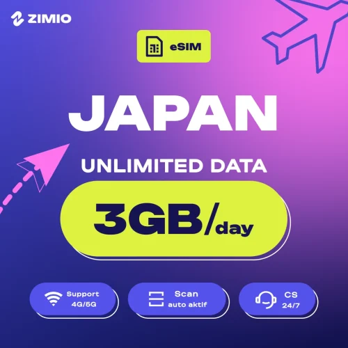 ZIM_Tokped_Price_Japan_3GB_Perday ZIMIO eSIM Japan Unlimited