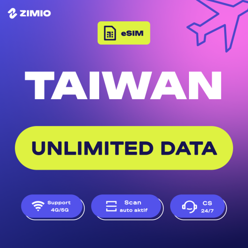 ZIM_Tokped_Price_Taiwan_Thumbnail_Perday ZIMIO eSIM Taiwan Unlimited