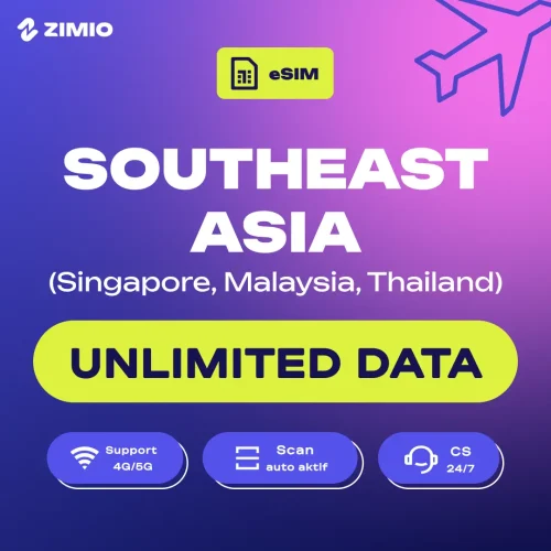 ZIM_Tokped_SEA_ESim_Thumbnail ZIMIO eSIM Southeast ASIA Unlimited