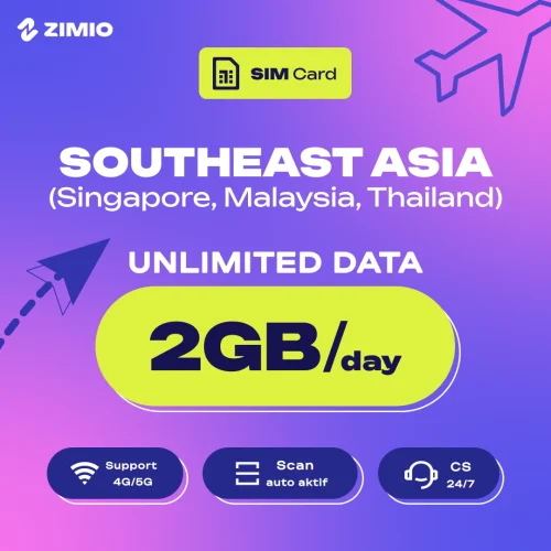bshddhtbitugt1o9k0vo ZIMIO SIM Card Southeast ASIA Unlimited