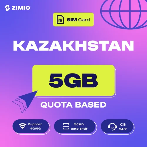 jtjbwfphghlthhgw2go4 ZIMIO SIM Card Kazakhstan Quota Based