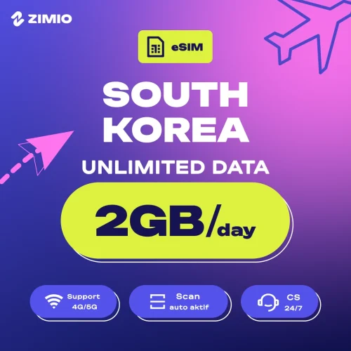 u0z3clbfay19ykrdazef ZIMIO eSIM South Korea Unlimited