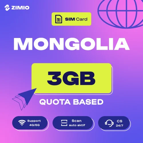 umcdnlhetyelyvdtctbe ZIMIO SIM Card Mongolia Quota Based