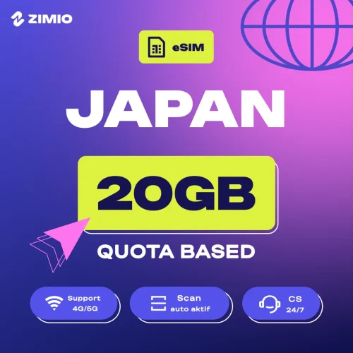 xpwjdi1kmgdcqbudxyk1 ZIMIO eSIM Japan Quota Based