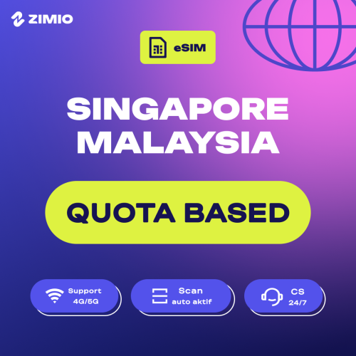 ZIMIO eSIM Singapore & Malaysia Quota Based