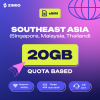 ZIMIO eSIM Singapore, Malaysia & Thailand Quota Based
