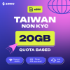 ZIM_Tokped_Taiwannonkyc_20GB ZIMIO eSIM Taiwan-NON KYC Quota Based